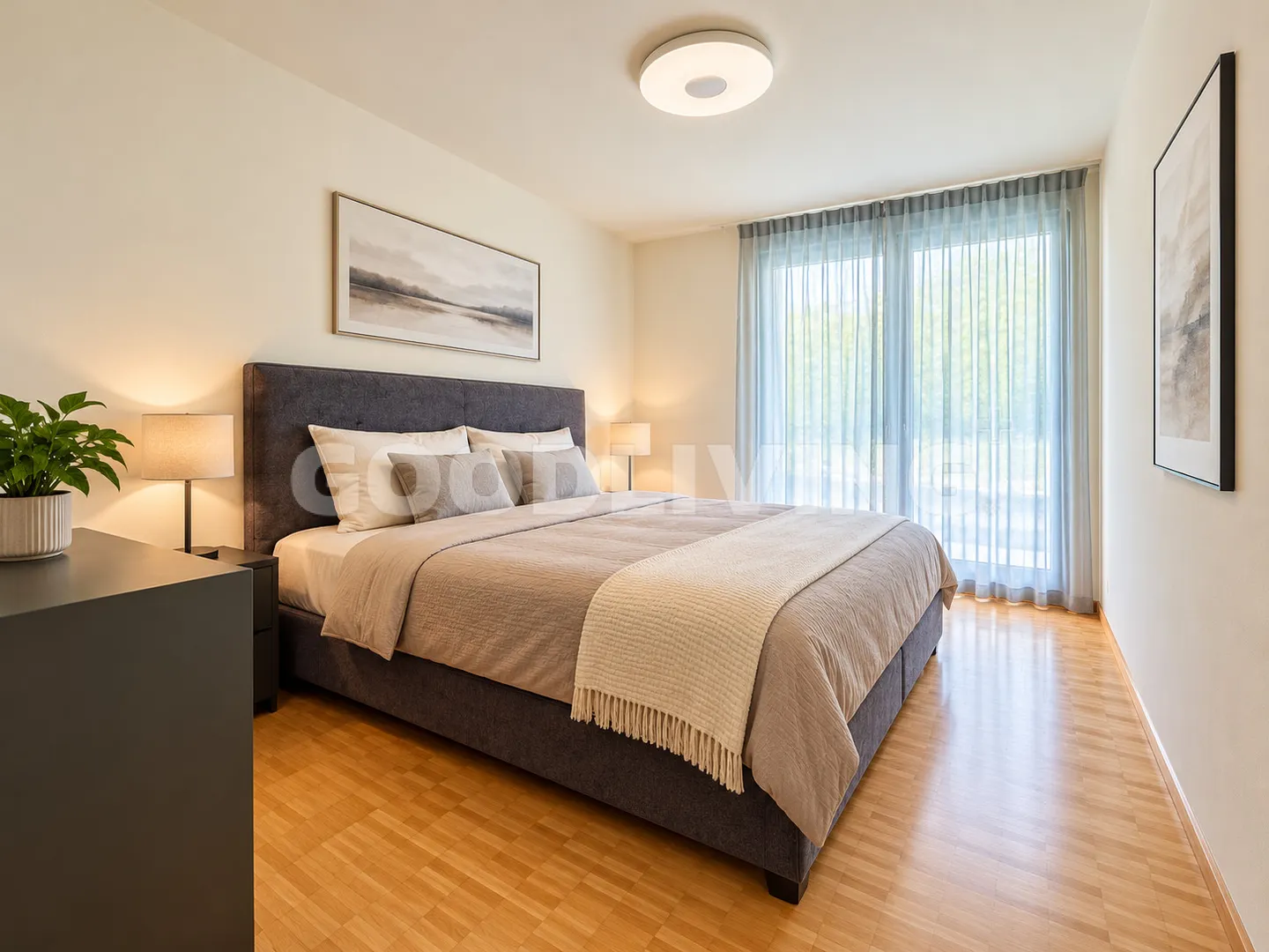Appartement exclusif de 4,5 pièces au rez-de-chaussée avec terrasse de jardin et étang de baignade à Arlesheim - Photo 2 sur 10