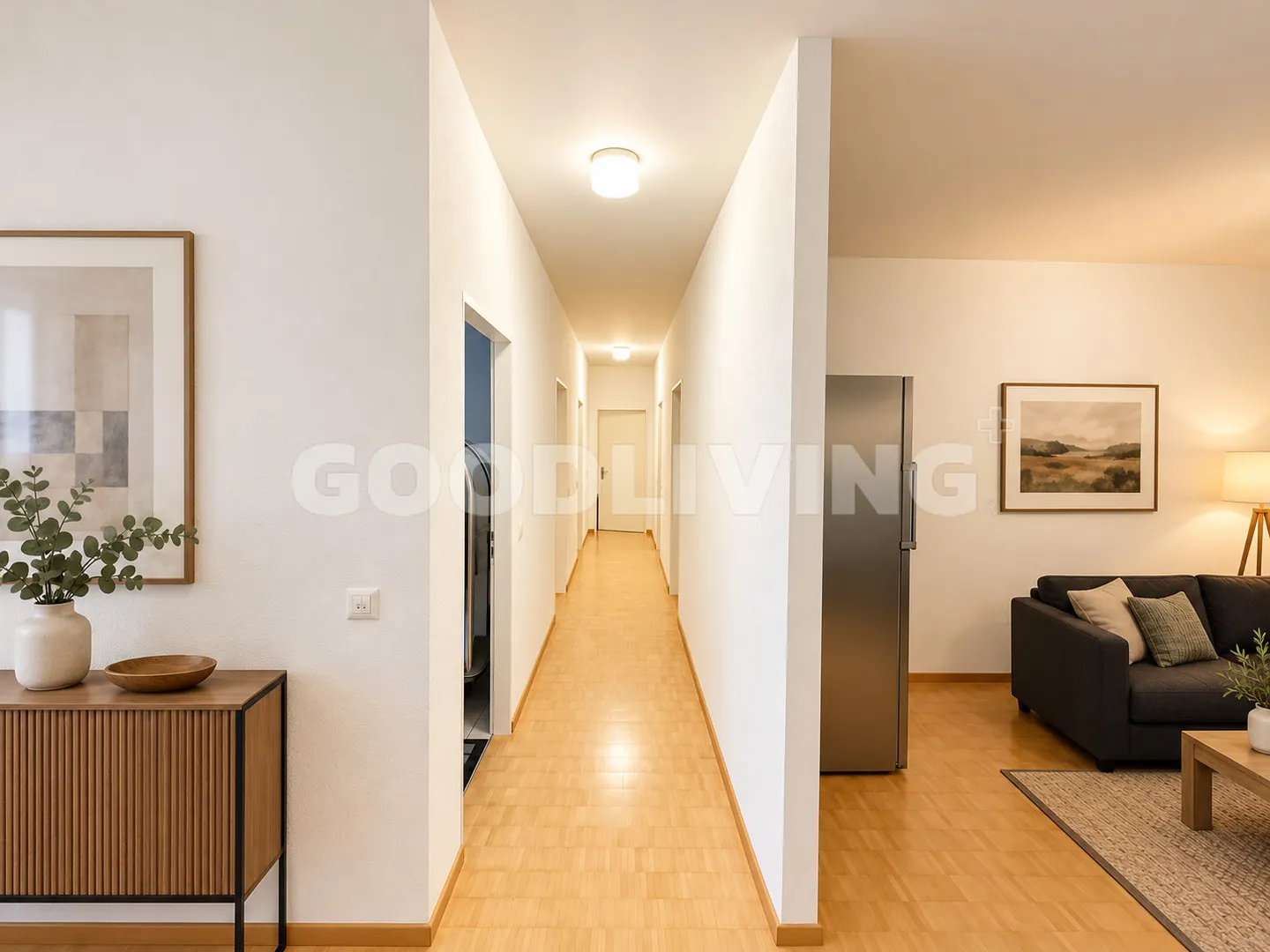 Appartement exclusif de 4,5 pièces au rez-de-chaussée avec terrasse de jardin et étang de baignade à Arlesheim - Photo 3 sur 10