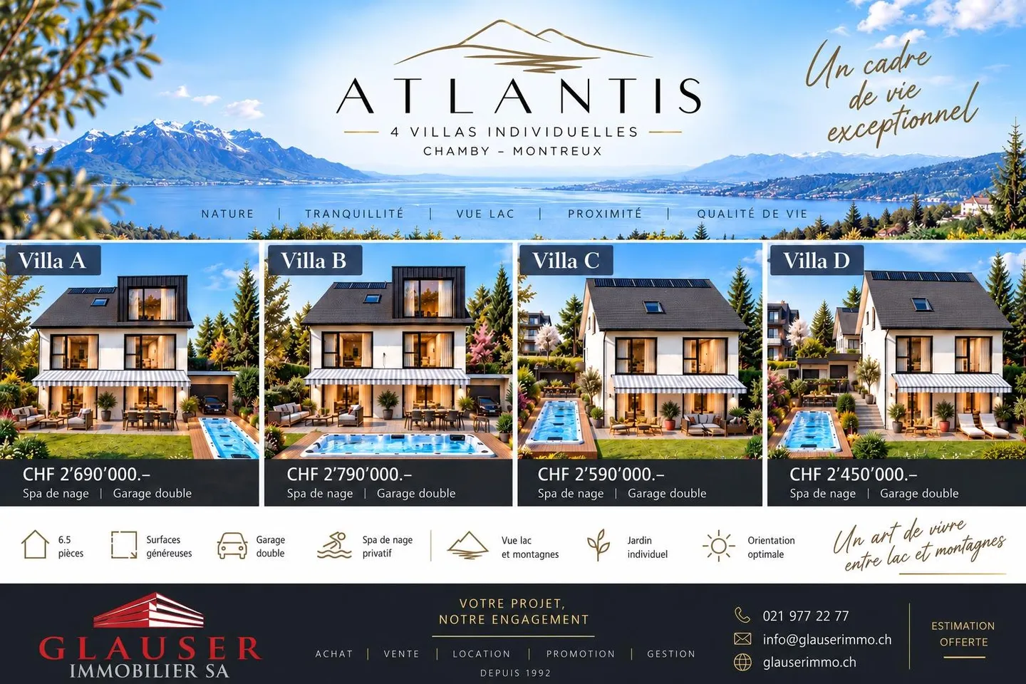 ATLANTIS | 4 exceptional individual villas | Chamby-Montreux - Photo 1 of 10