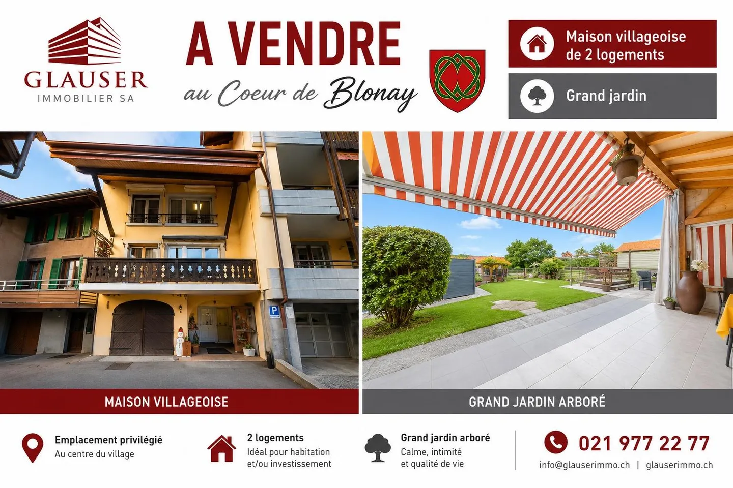 Casa di villaggio attraversante | Grande giardino | Cuore di Blonay - Foto 1 di 13