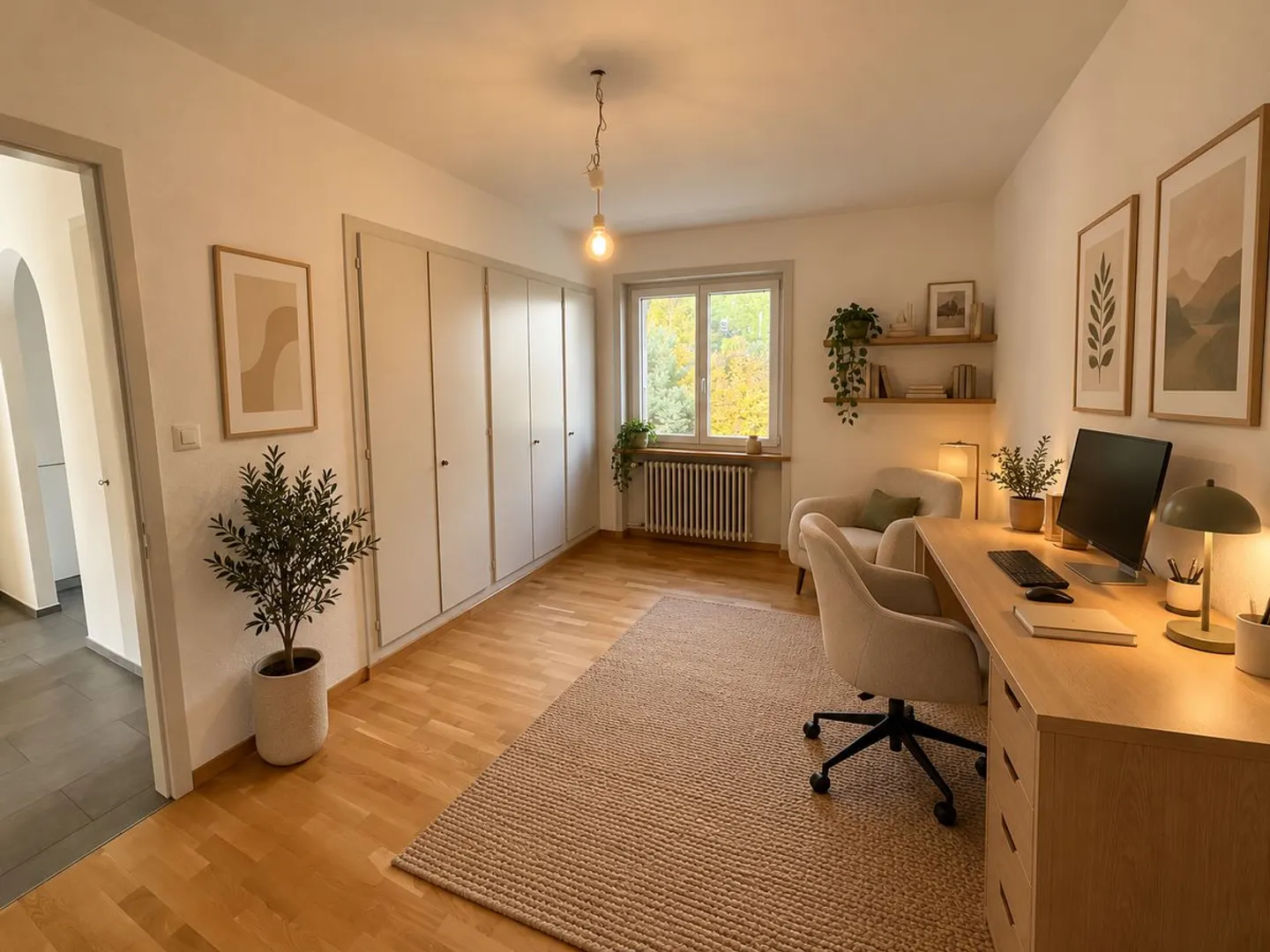 Angenehme 3-Zimmer-Wohnung mit Balkon, nahe der Natur und Schulen - Foto 4 von 6