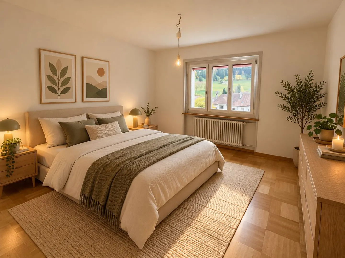 Angenehme 3-Zimmer-Wohnung mit Balkon, nahe der Natur und Schulen - Foto 3 von 6