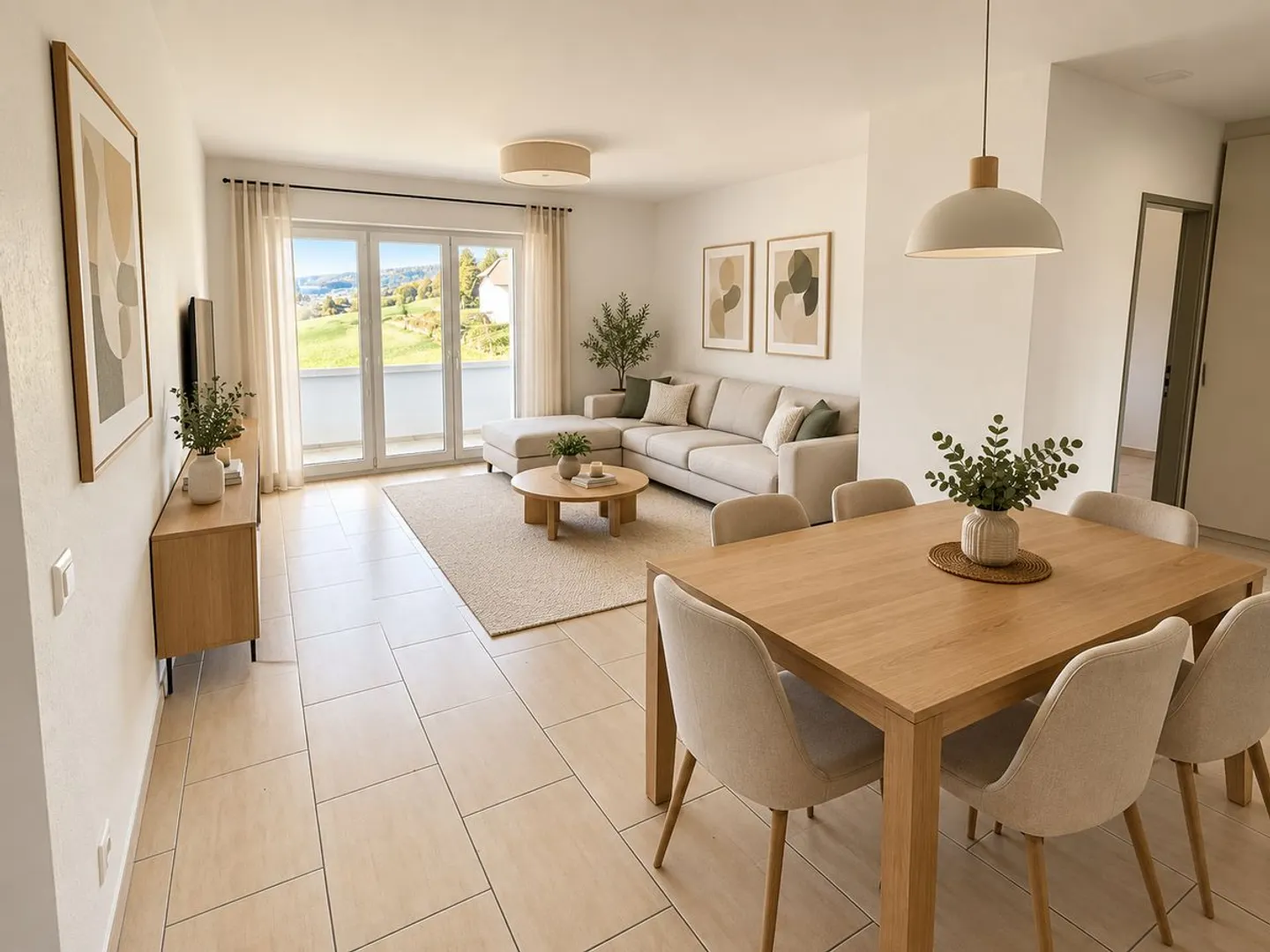 Schöne 3,5-Zimmer-Wohnung mit Balkon und freiem Blick - Foto 3 von 11