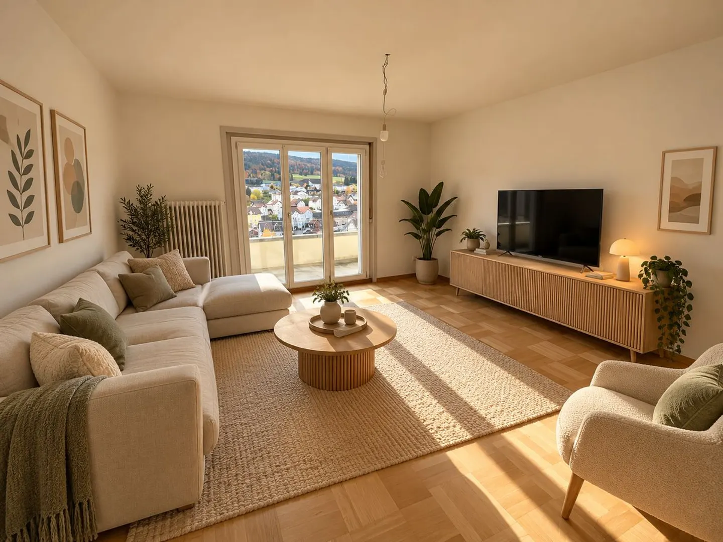 Angenehme 3-Zimmer-Wohnung mit Balkon, nahe der Natur und Schulen - Foto 1 von 6