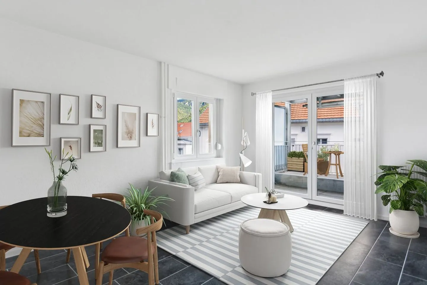 Appartement lumineux de 3 pièces avec grand balcon - Photo 1 sur 5