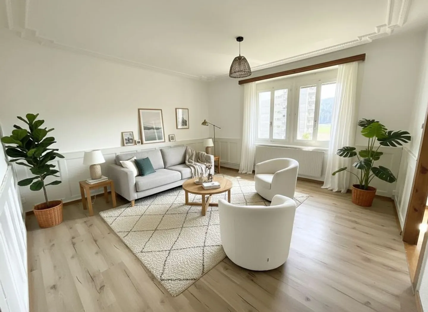 Bel appartement de 4 pièces au rez-de-chaussée - Photo 1 sur 6