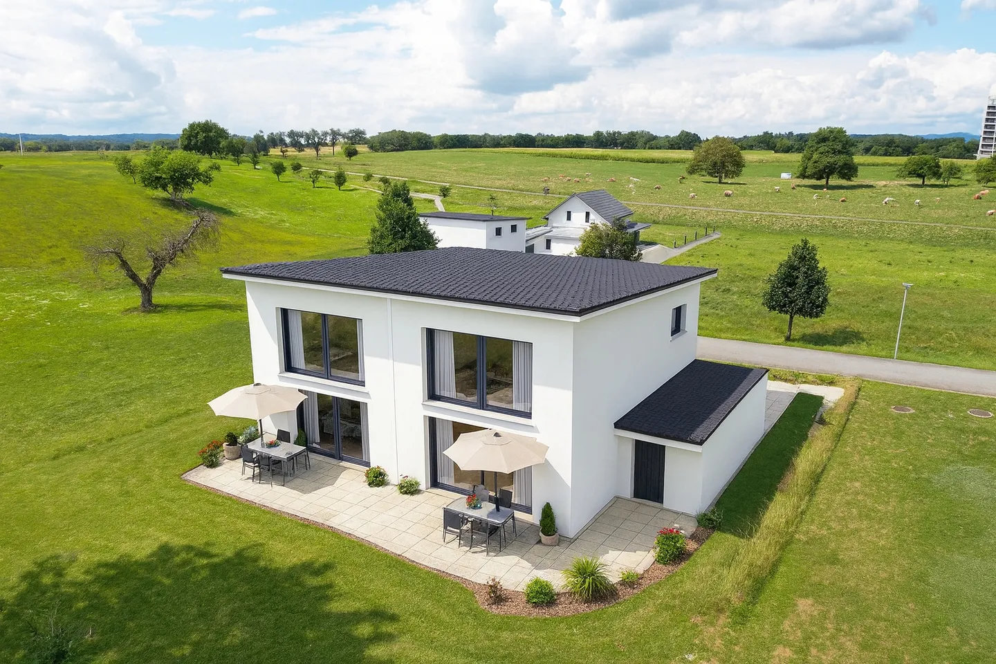 Bauen Sie Ihre Vision   Zwei Häuser zum Fertigstellen in einer grünen Umgebung - Foto 1 von 11