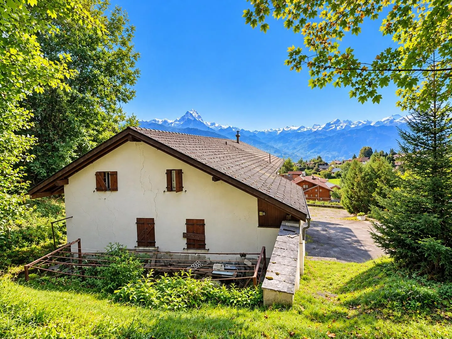Grande chalet di carattere da ristrutturare a Villars-sur-Ollon, vista magnifica - Foto 6 di 13