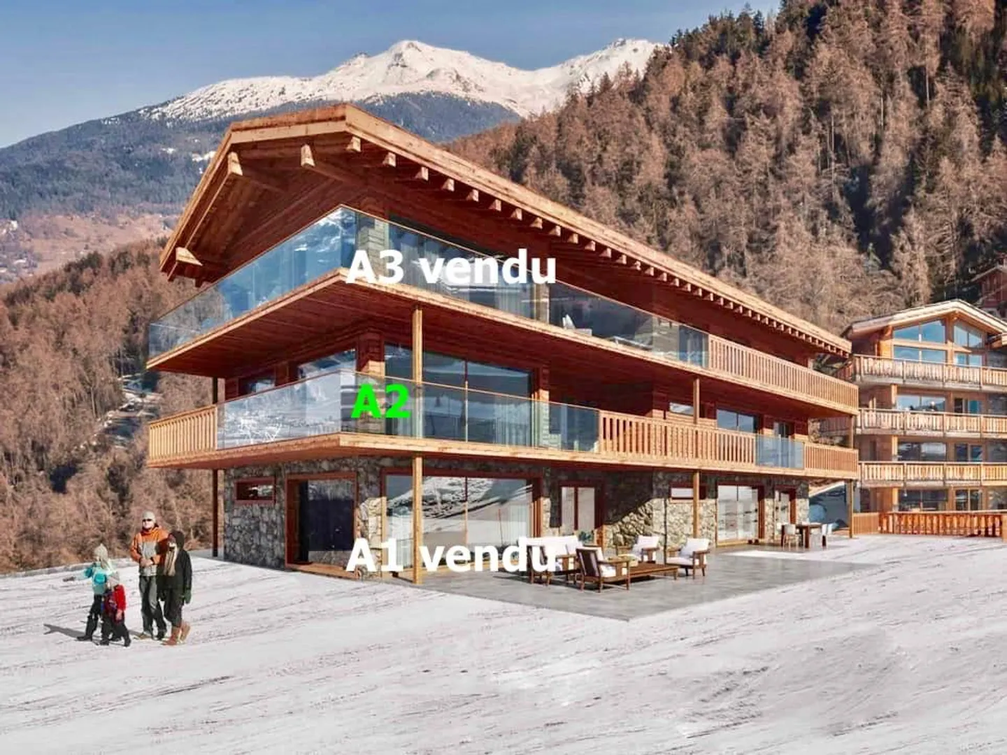 Außergewöhnliche 5,5-Zimmer-Wohnung in Veysonnaz - Ski-in / Ski-out - Foto 1 von 13