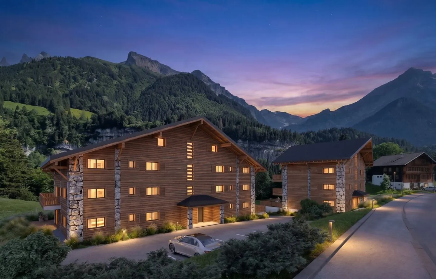 Neue Penthouse-Wohnung 3,5 Zimmer in Champéry - Hauptwohnsitz - Verkauf nach Plänen (Los 23) - Foto 2 von 7