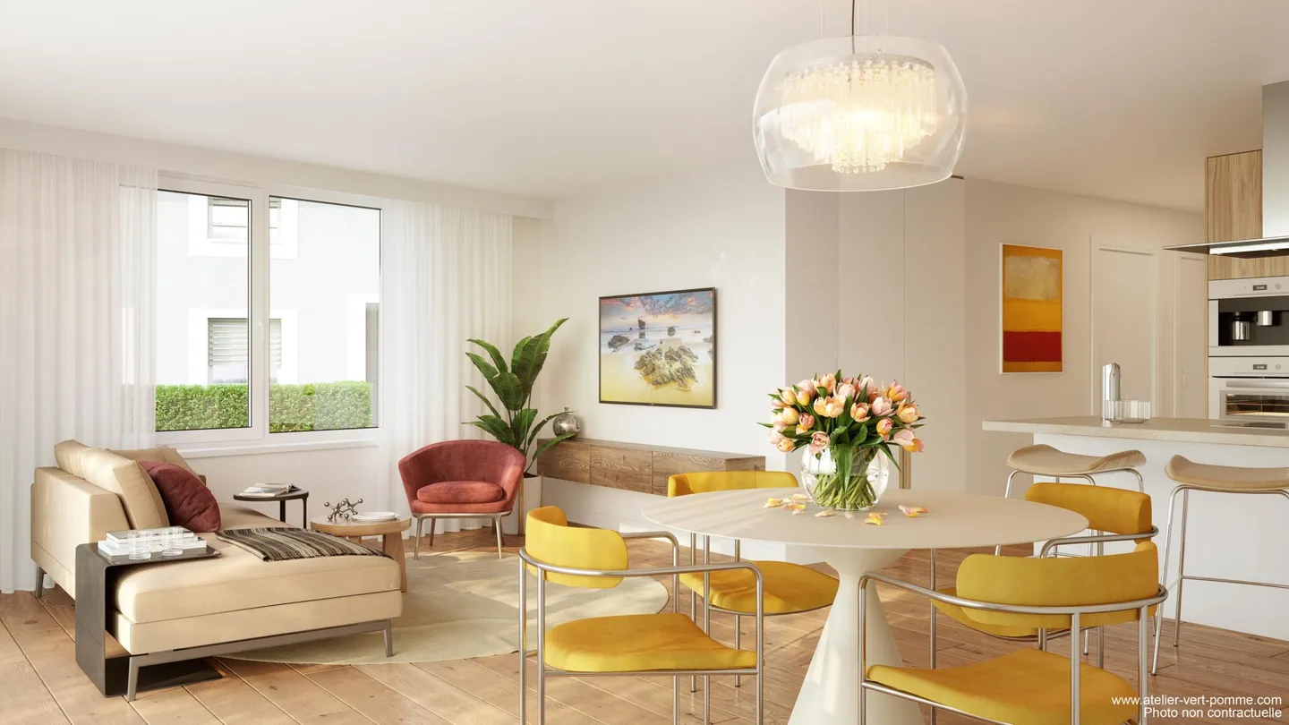 Large 4.5 room apartment with 54m2 garden - Construction site open! - Photo 10 of 12