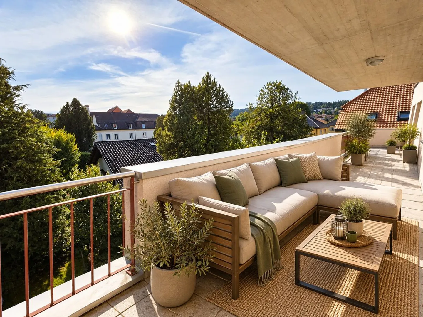 5.5-room apartment with terrace, double garage and outdoor parking space - Photo 3 of 13