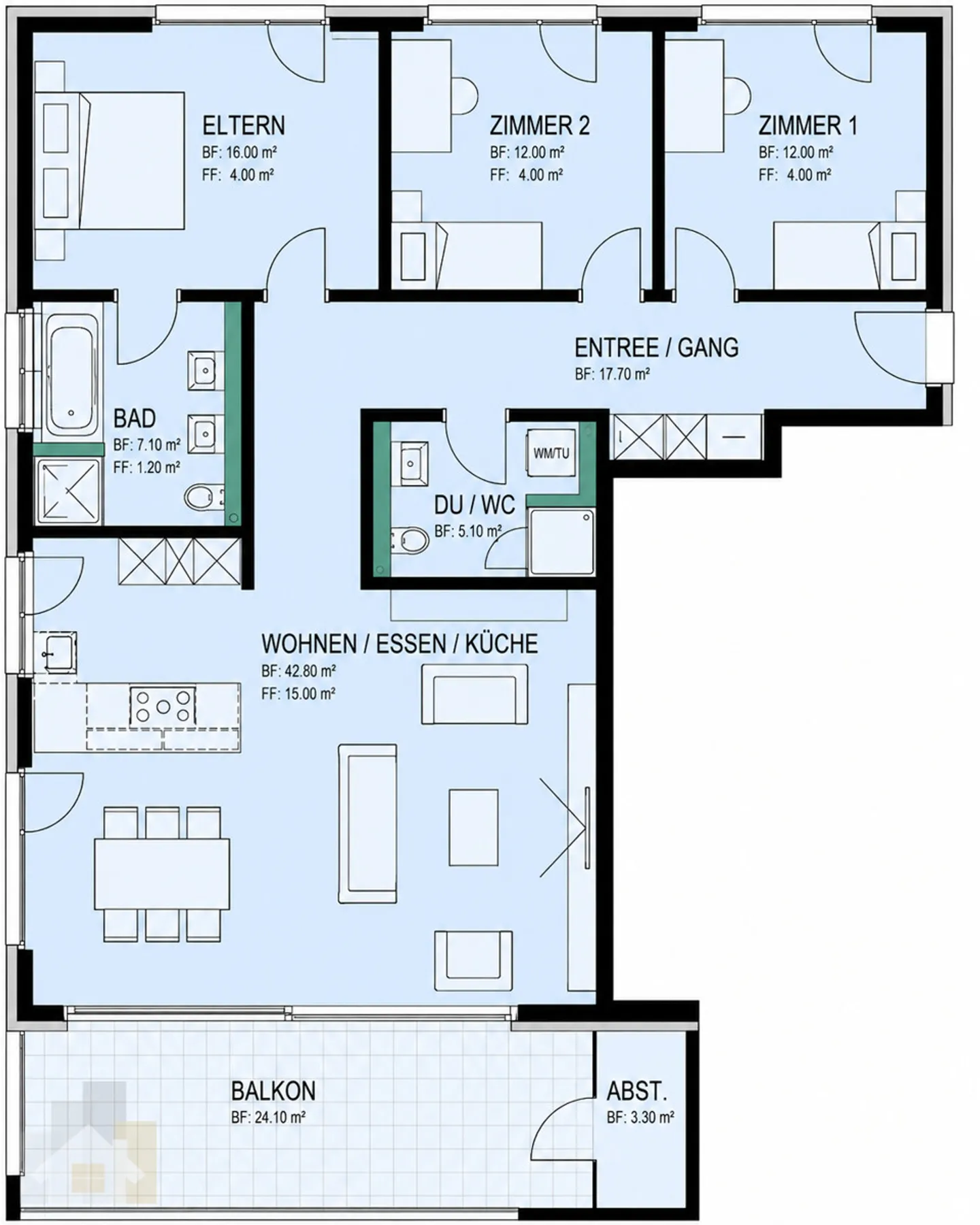 Modern Living Above the Rooftops: Attractive 4.5-Room Apartment with Large Terrace - Photo 6 of 6