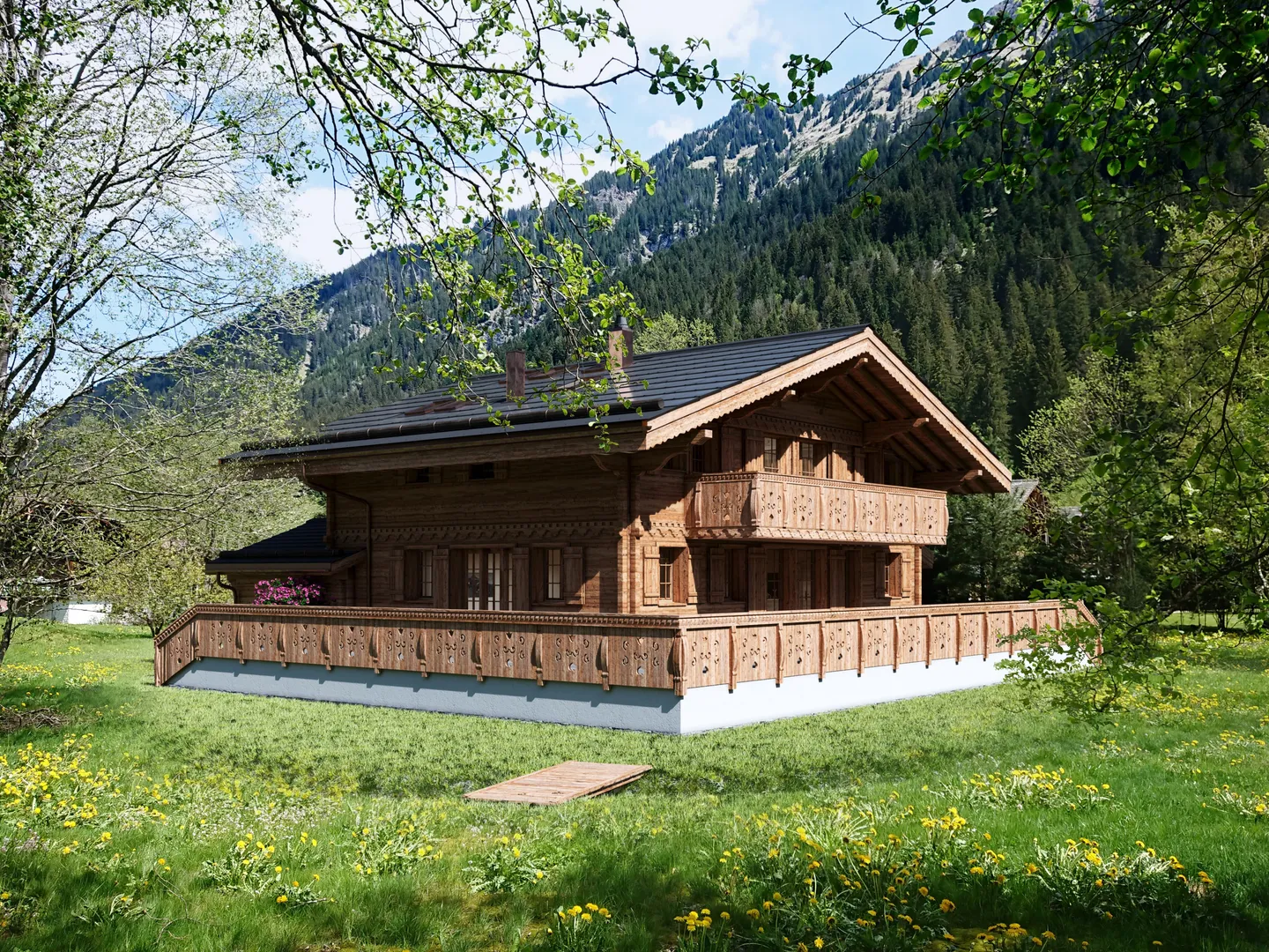 Chalet neuf idyllique de 5½ pièces avec vue sur la montagne - Photo 2 sur 10