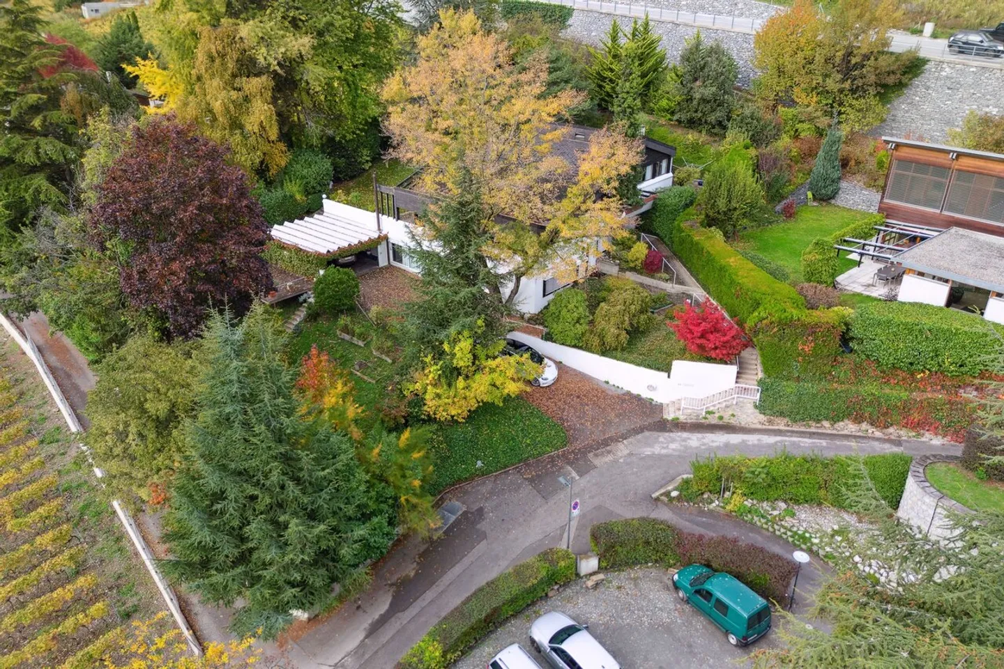 Architektenvilla in Gravelone mit Blick auf die Burgen von Sion - Foto 13 von 13
