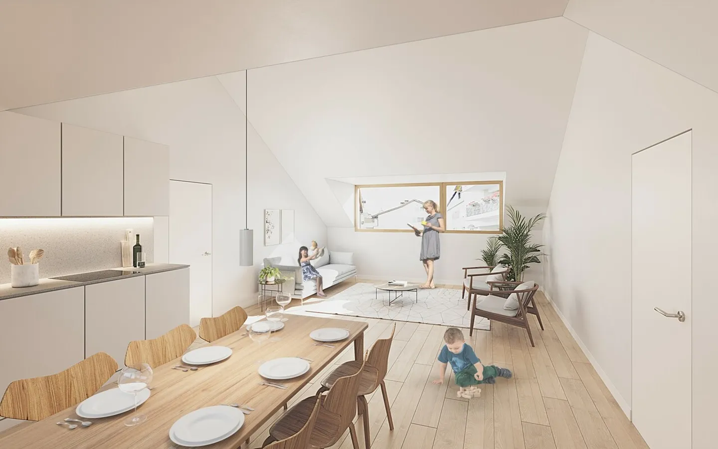 New 2.5 room attic in the heart of the village - Lot 6 - Photo 1 of 5