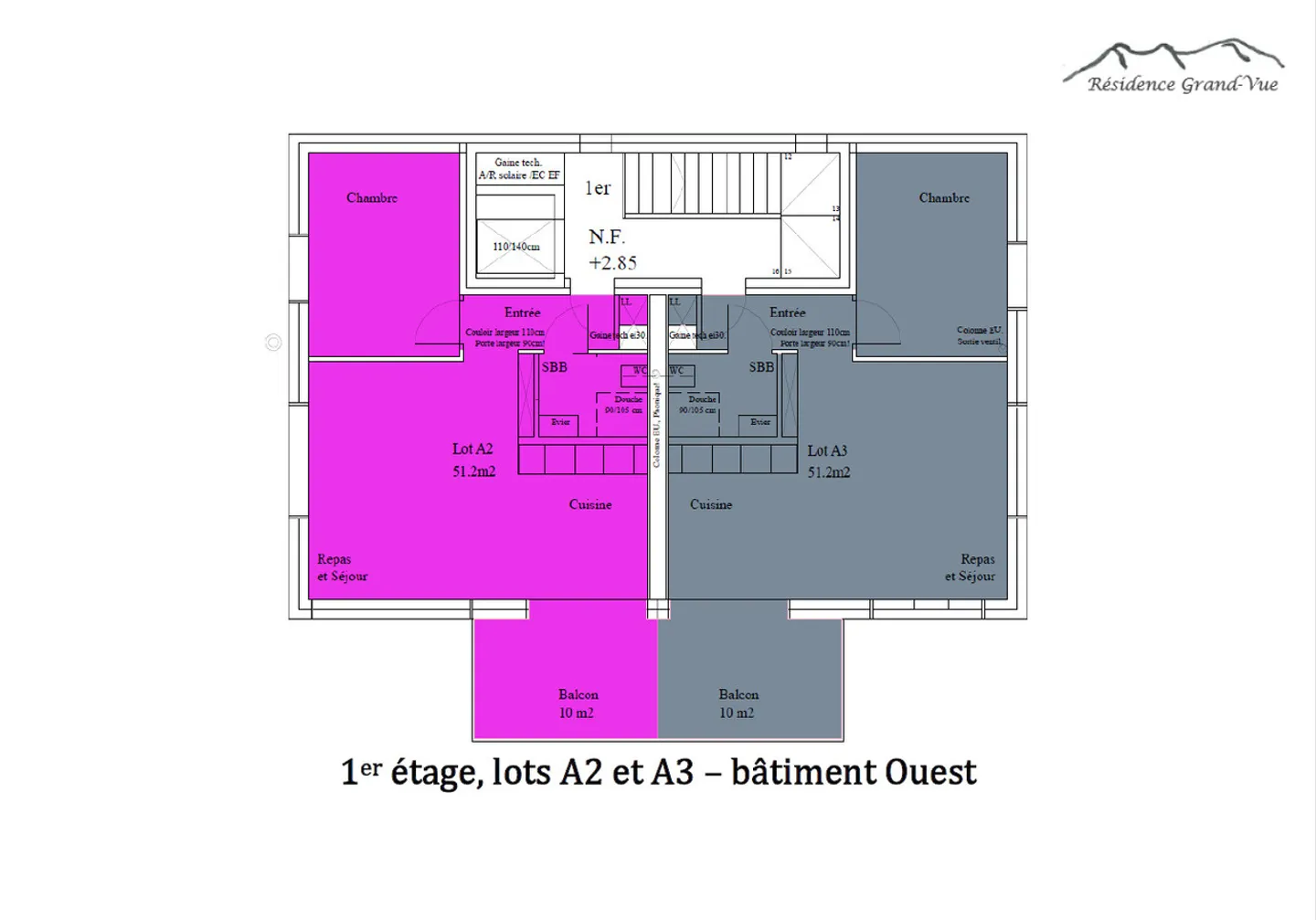 Appt neuf de 2.5 pces - 1er étage Magnifique vue sur les Alpes - Photo 10 of 13