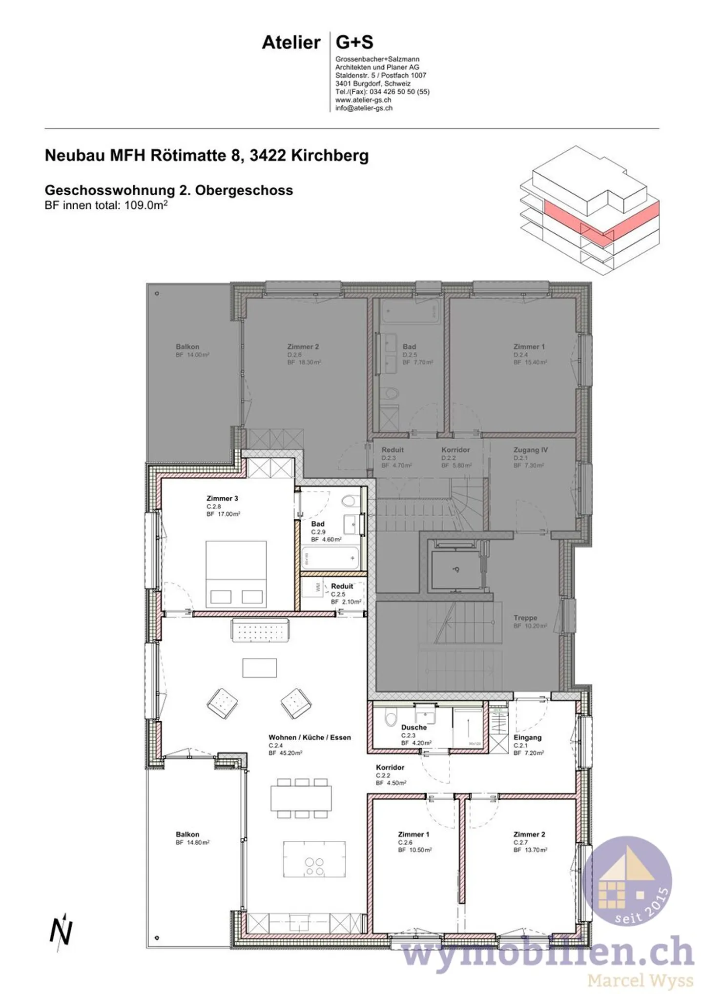 Nuova costruzione: Appartamento di alta qualità 4 1/2 a Kirchberg - Foto 7 di 11