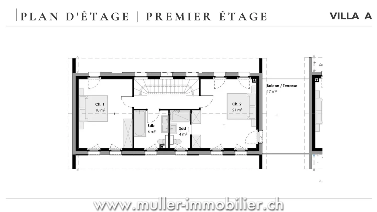 Villa neuve mitoyenne dans un hameau historique de la Broye - Photo 9 sur 13