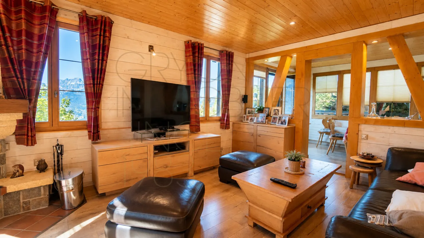 Chalet a Gryon con studio indipendente, vista sulle montagne. - Foto 6 di 13