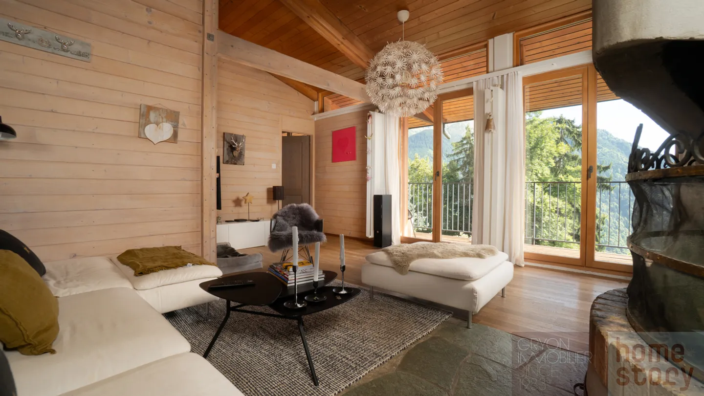 Rarità a Gryon - chalet ristrutturato, vista sulle Dents du Midi e grande giardino - Foto 10 di 13