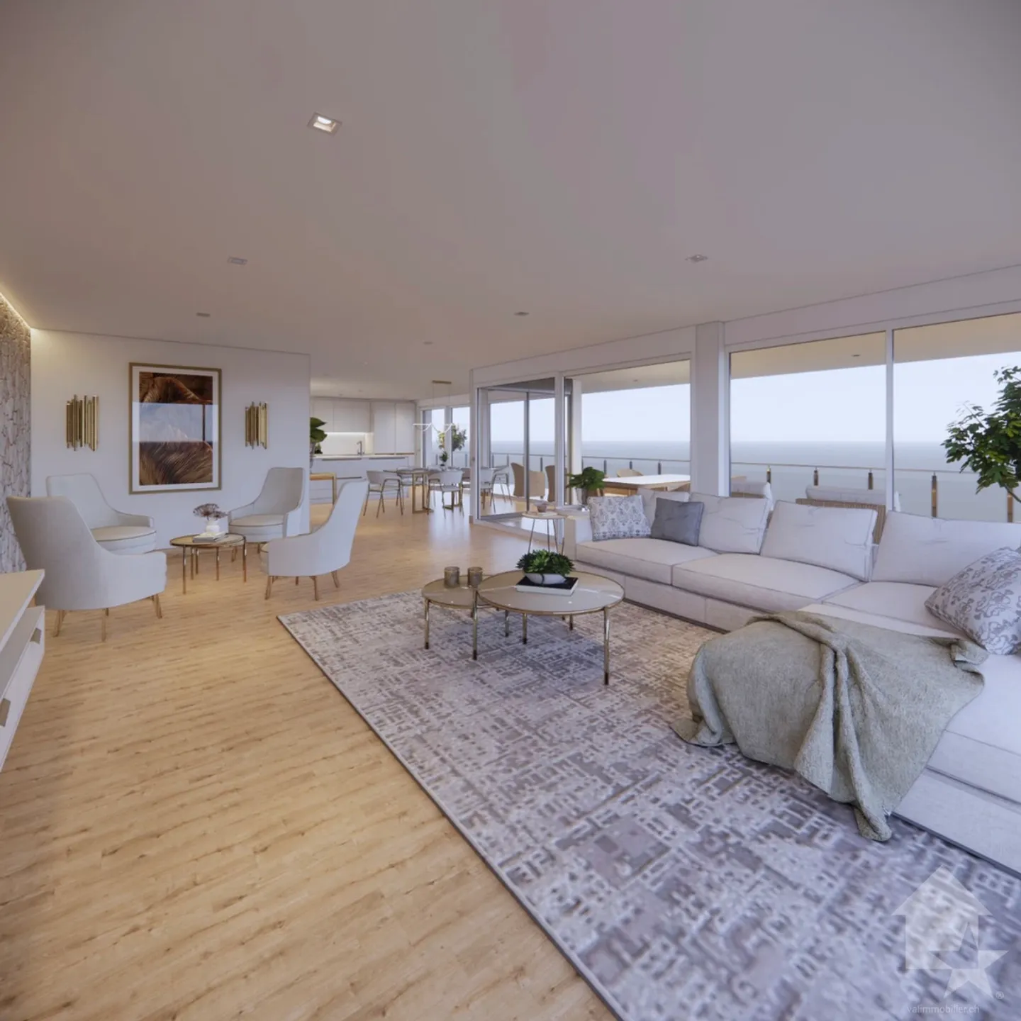 Attique moderne avec terrasse - Photo 5 sur 13