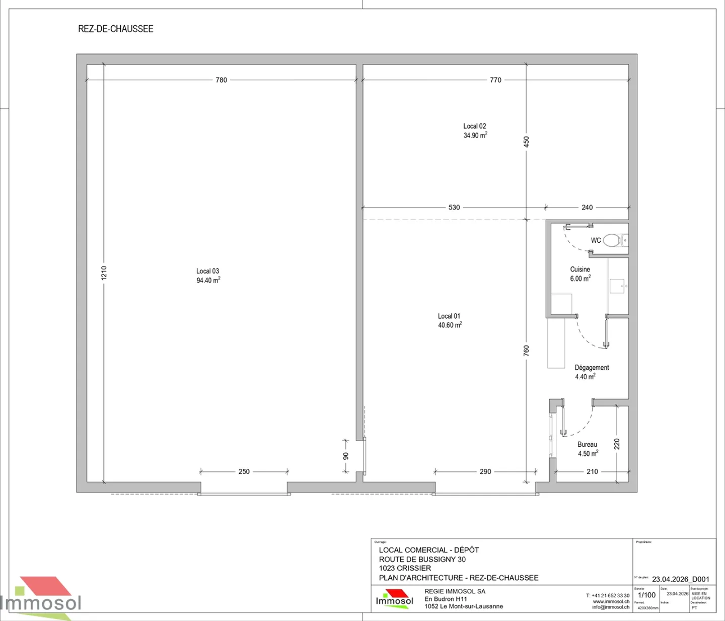 FOR RENT - Commercial space / Warehouse - Crissier - Photo 1 of 1