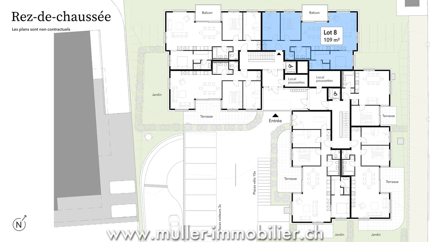 Siviriez, 4,5 nuovo con balcone e grandi finestre pronto per costruire! - Foto 5 di 13