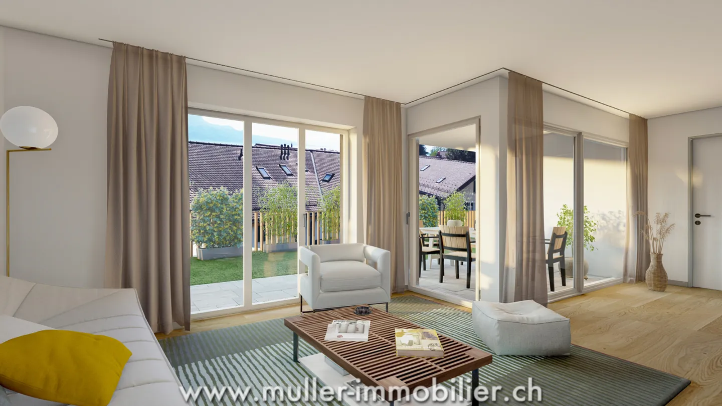 Charmant 3 pièces avec deux jardins : construction en cours ! - Photo 1 sur 13