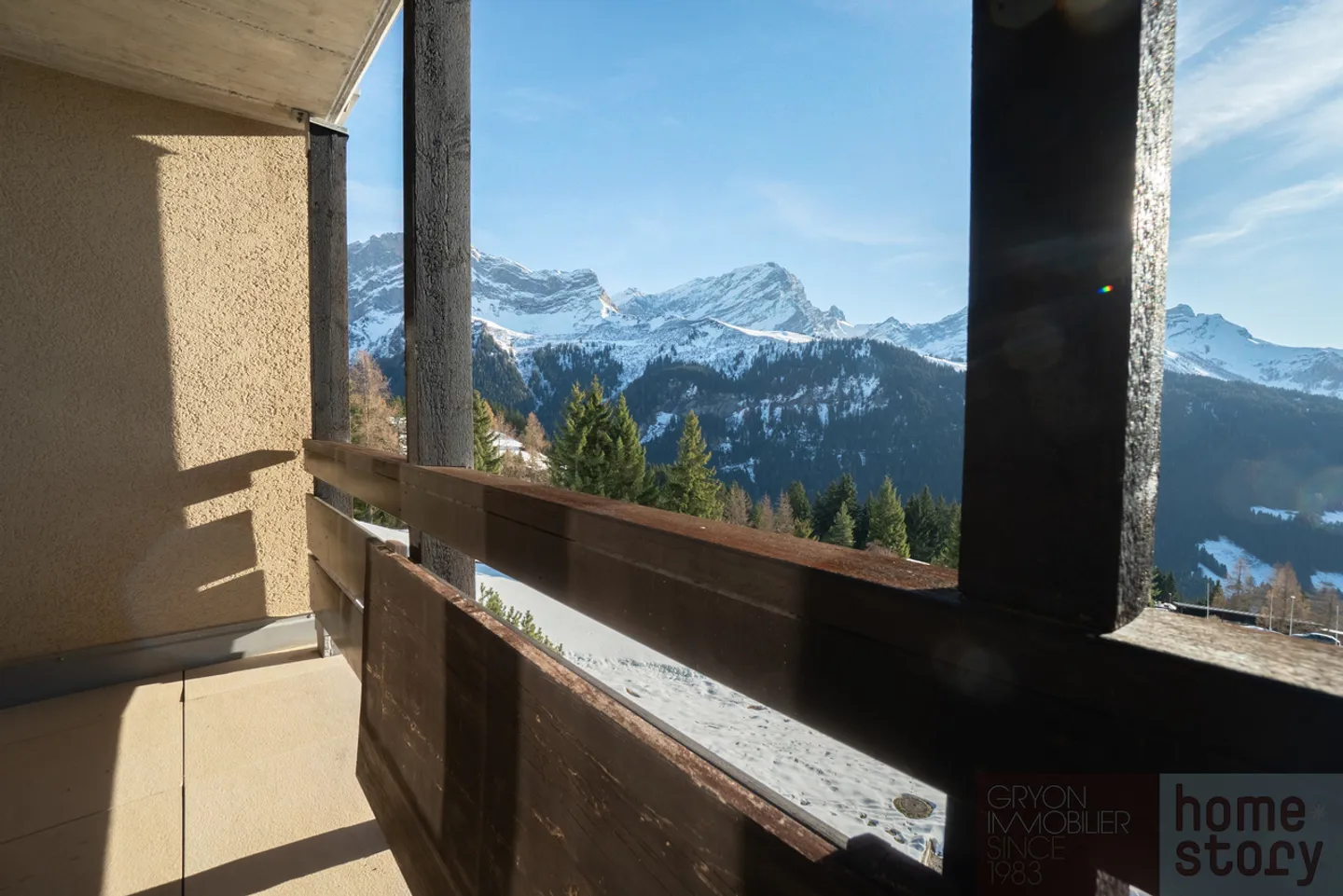 Studio ristrutturato con accesso diretto alle piste, balcone e vista montagne - Gryon - Foto 7 di 11