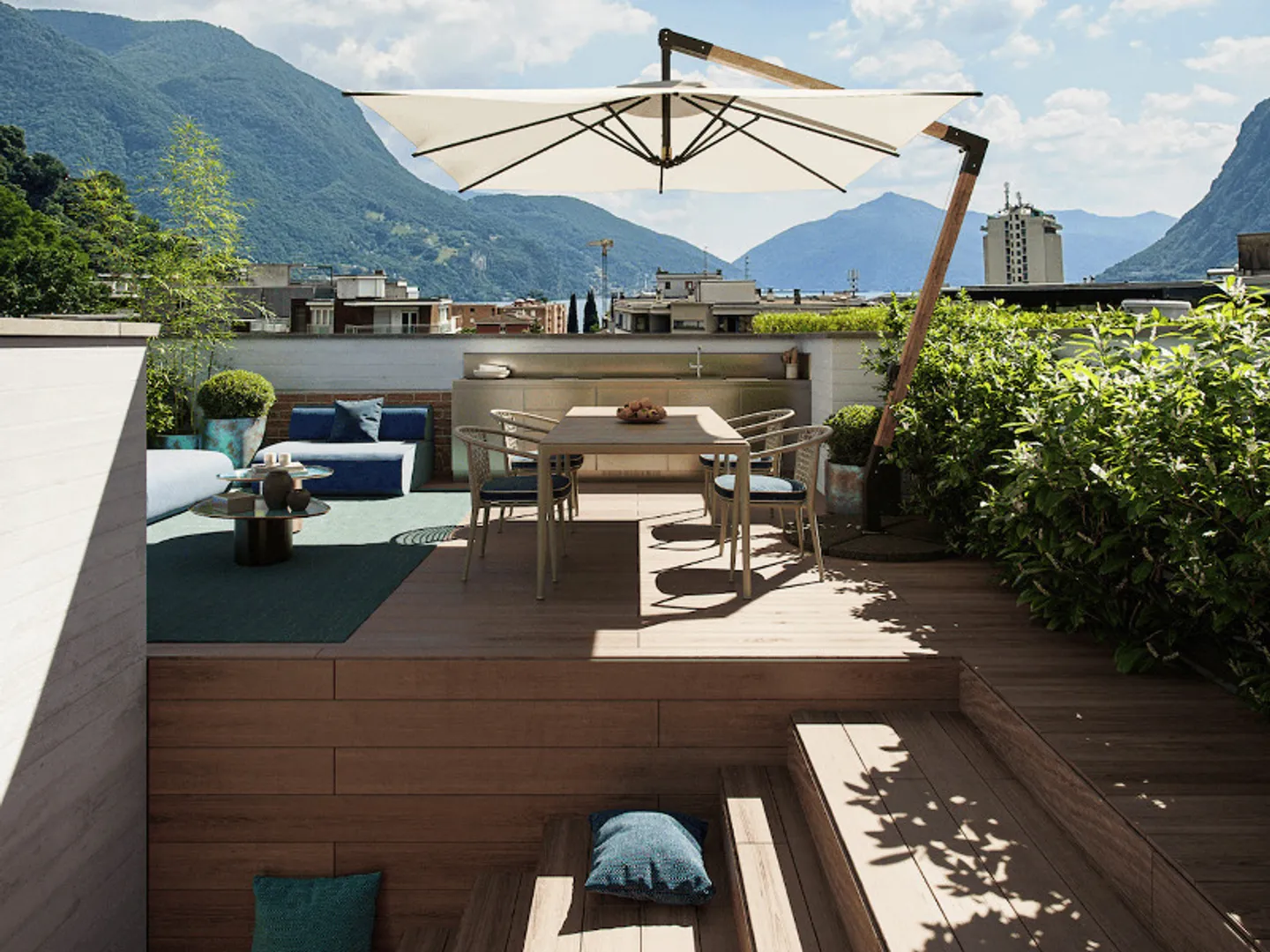 Splendidi eleganti attici duplex 4,5 locali con bellissimo roof-garden - Photo 5 sur 11