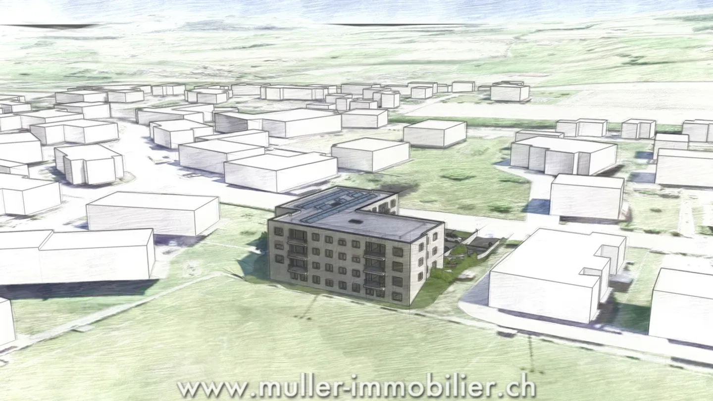 Nuovo studio di 38 m², natura e serenità a Siviriez - Foto 8 di 12