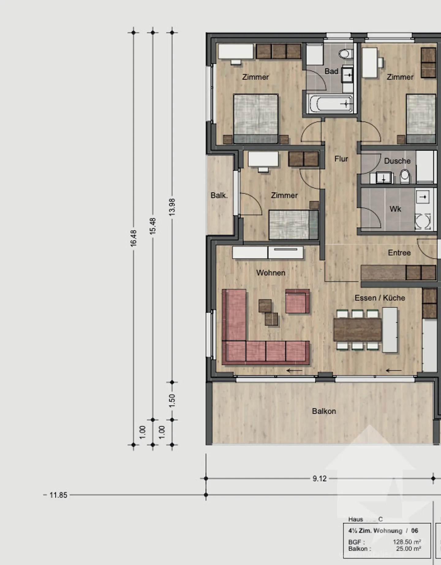 Nouveaux appartements résidentiels de 4,5 pièces - Photo 11 sur 13