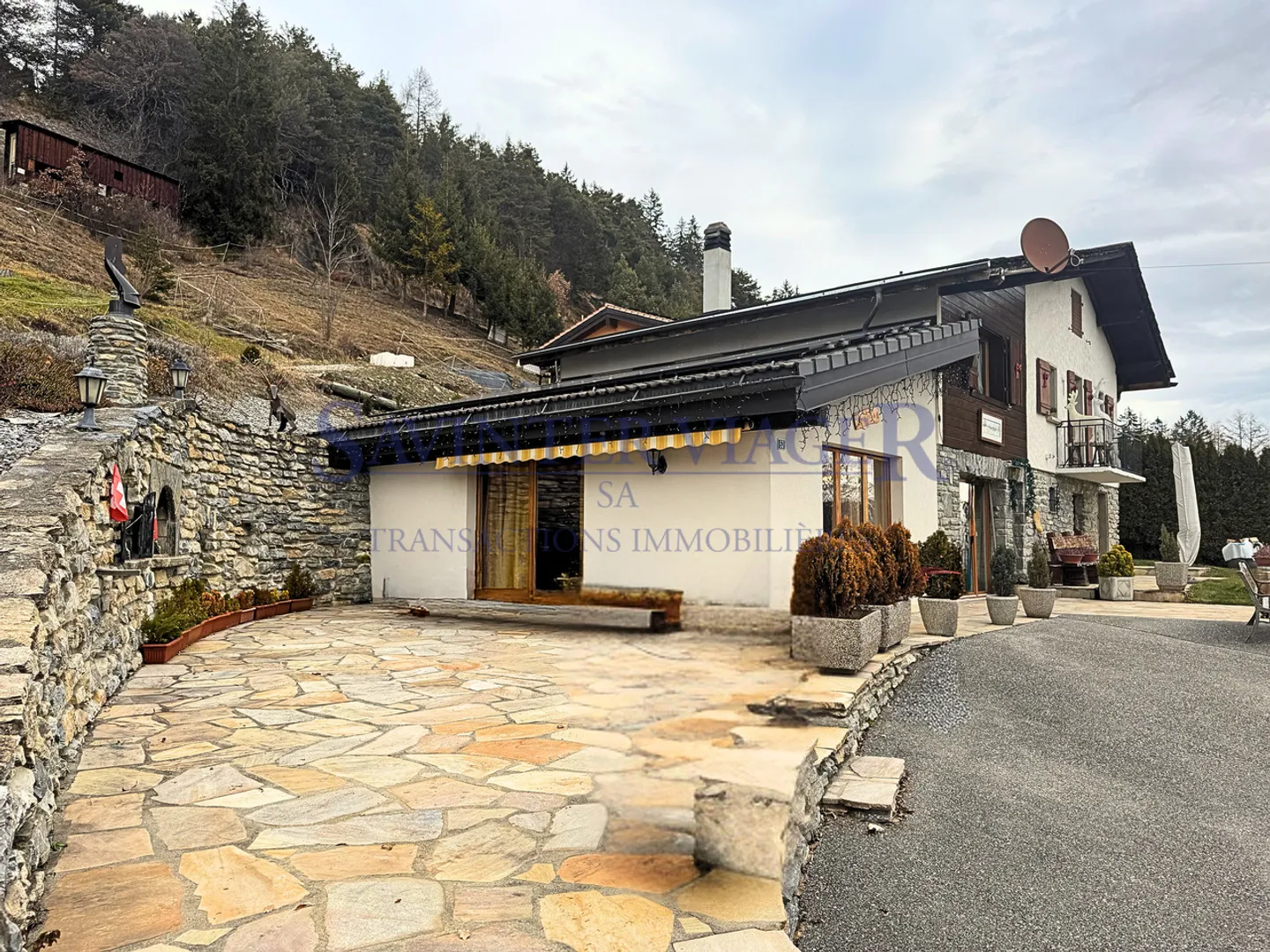 Savièse, Chalet rustico con una vista magnifica - Viager occupato - Foto 13 di 13