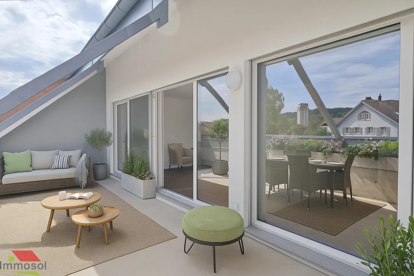 Corcelles - New 3.5 room apartment with terrace and attic - Photo 2 of 12