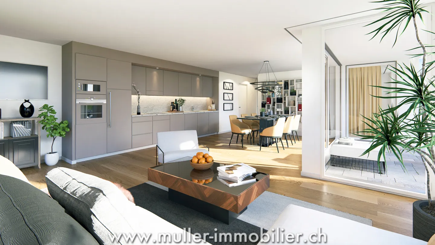 Siviriez, 4,5 nuovo con balcone e grandi finestre pronto per costruire! - Foto 2 di 13