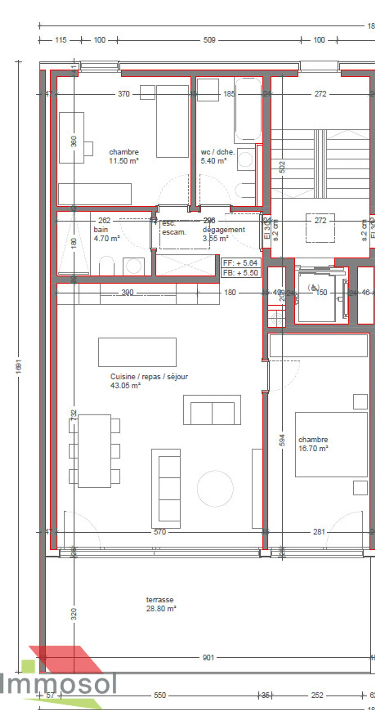 Corcelles - New 3.5 room apartment with terrace and attic - Photo 10 of 12