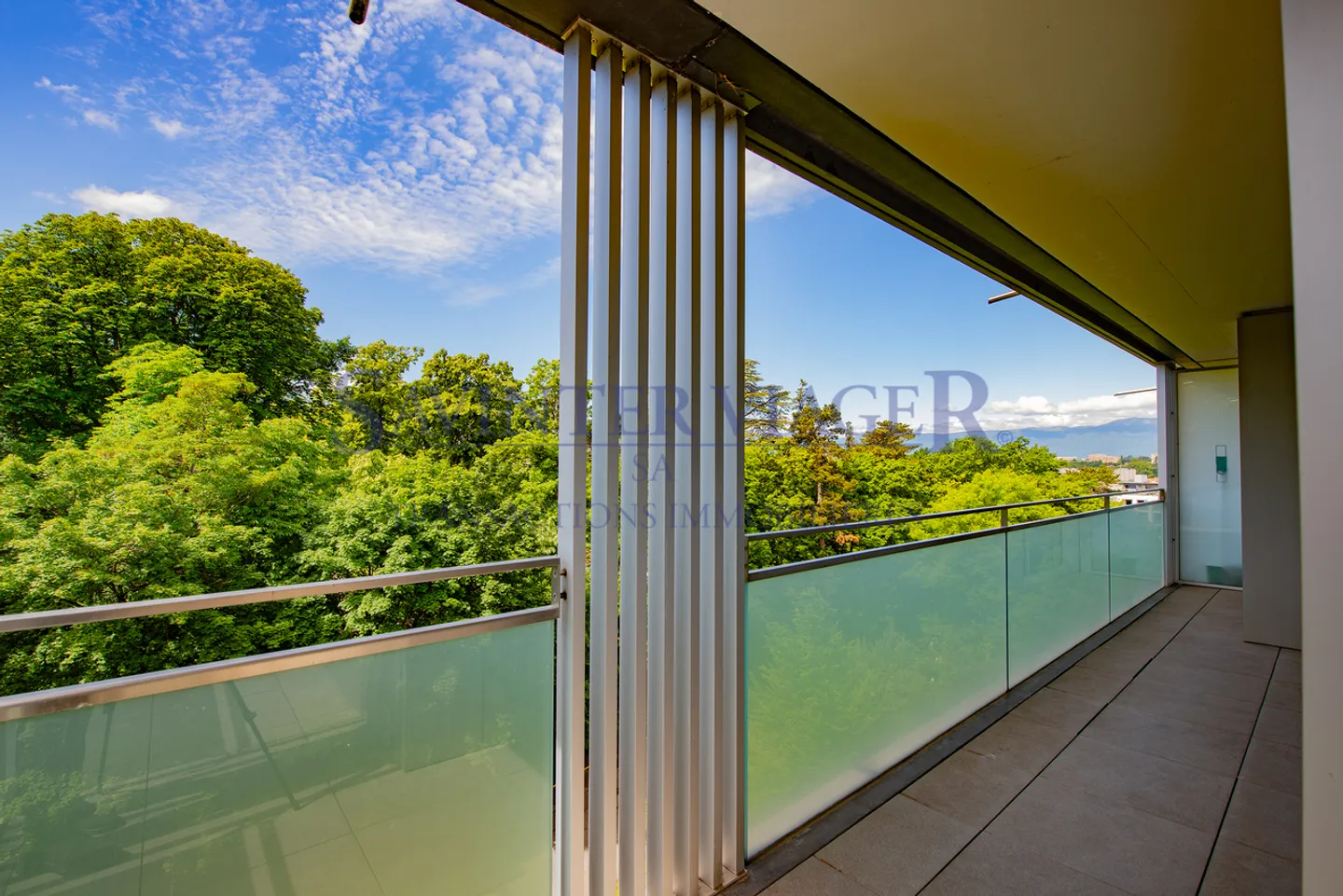 Carouge - Elegante 3-Zimmer-Wohnung mit großem Balkon und unverbautem Blick - Foto 12 von 13