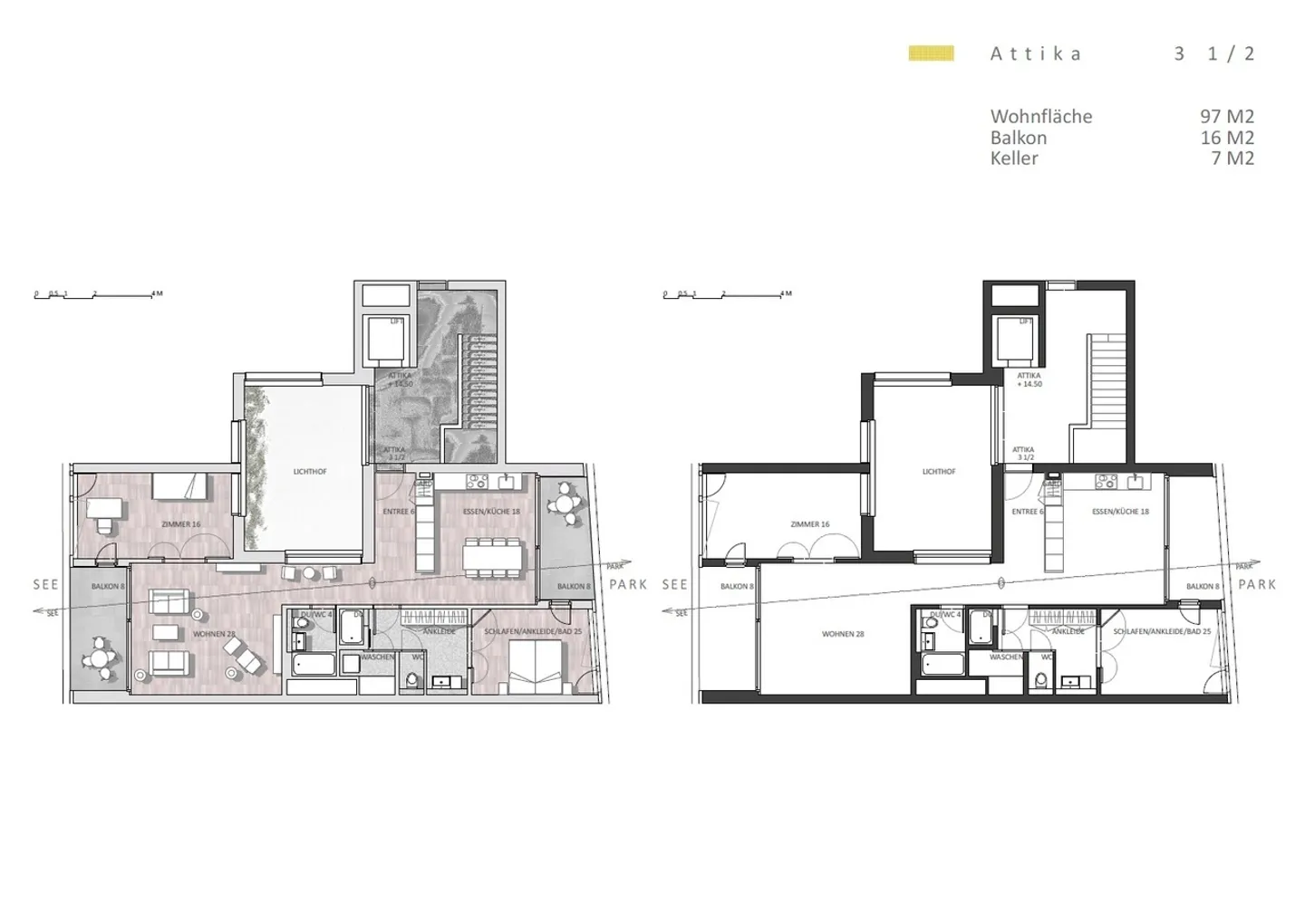 Moderne Attikawohnung mit Seesicht - Foto 7 von 8