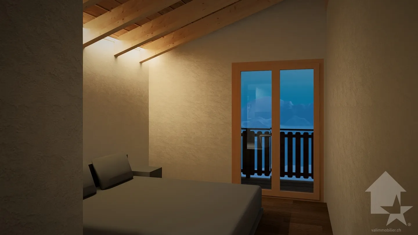 Wunderschönes Chalet mit 4,5 Zimmern, Terrasse und Rasen - Foto 10 von 11
