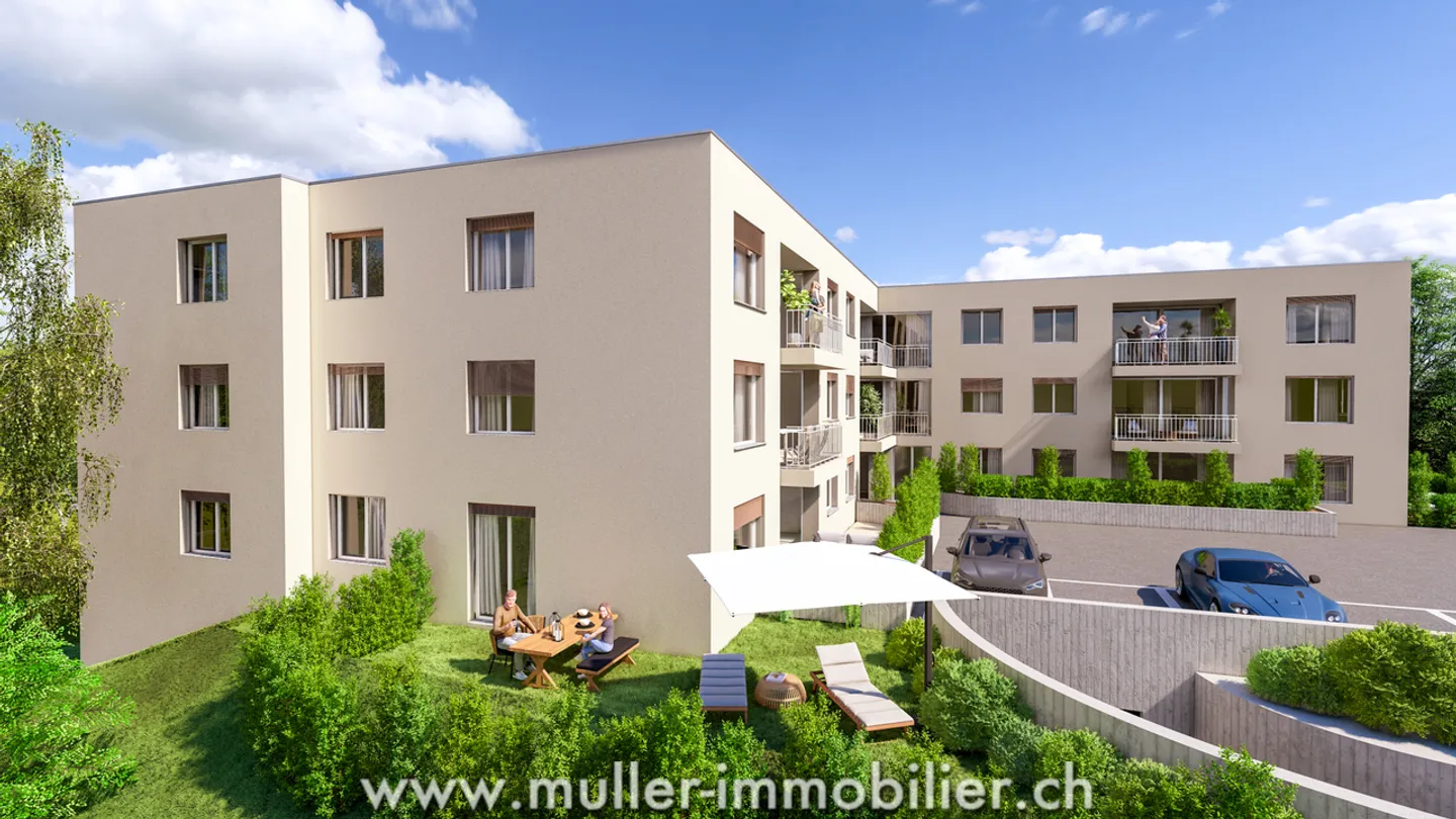 Ampio appartamento 5,5 con 2 terrazze e grande giardino a Siviriez! - Foto 10 di 13