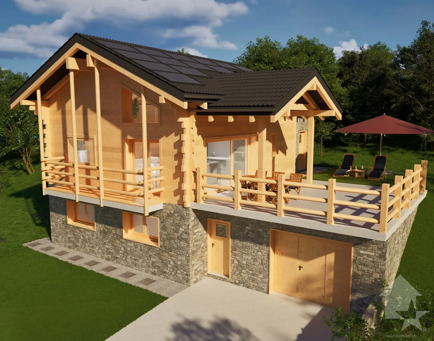 3 exceptional chalets to be built in an eco-neighborhood in La Tzoumaz - Photo 1 of 9