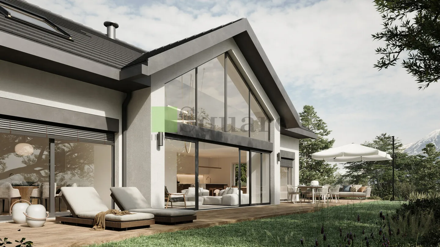 Villa neuve de 6,5 pièces avec vue sur lac et montagnes - Photo 1 sur 11