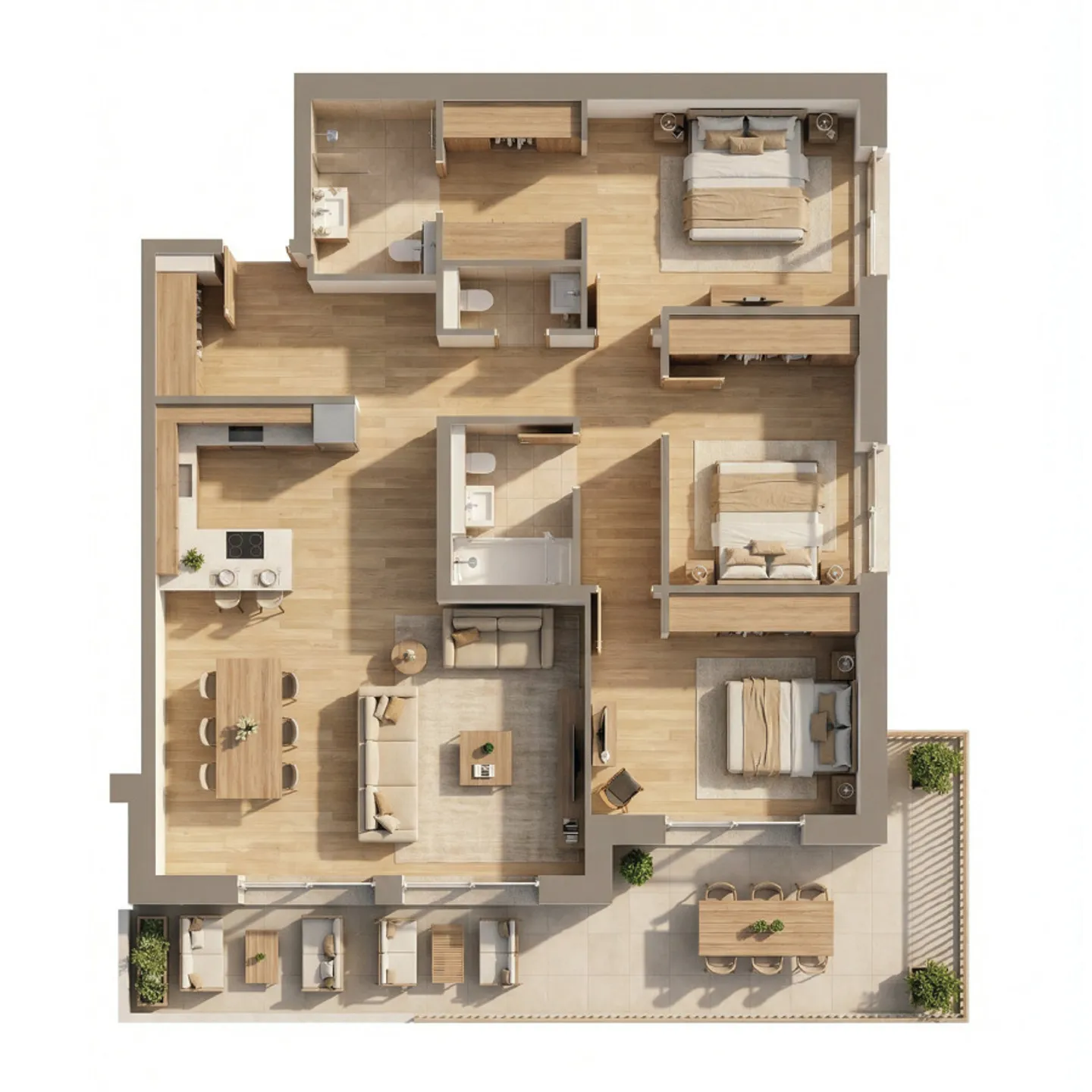 Neue 4.5-Zimmer-Wohnung, grosser Balkon, Panoramablick - Foto 6 von 7