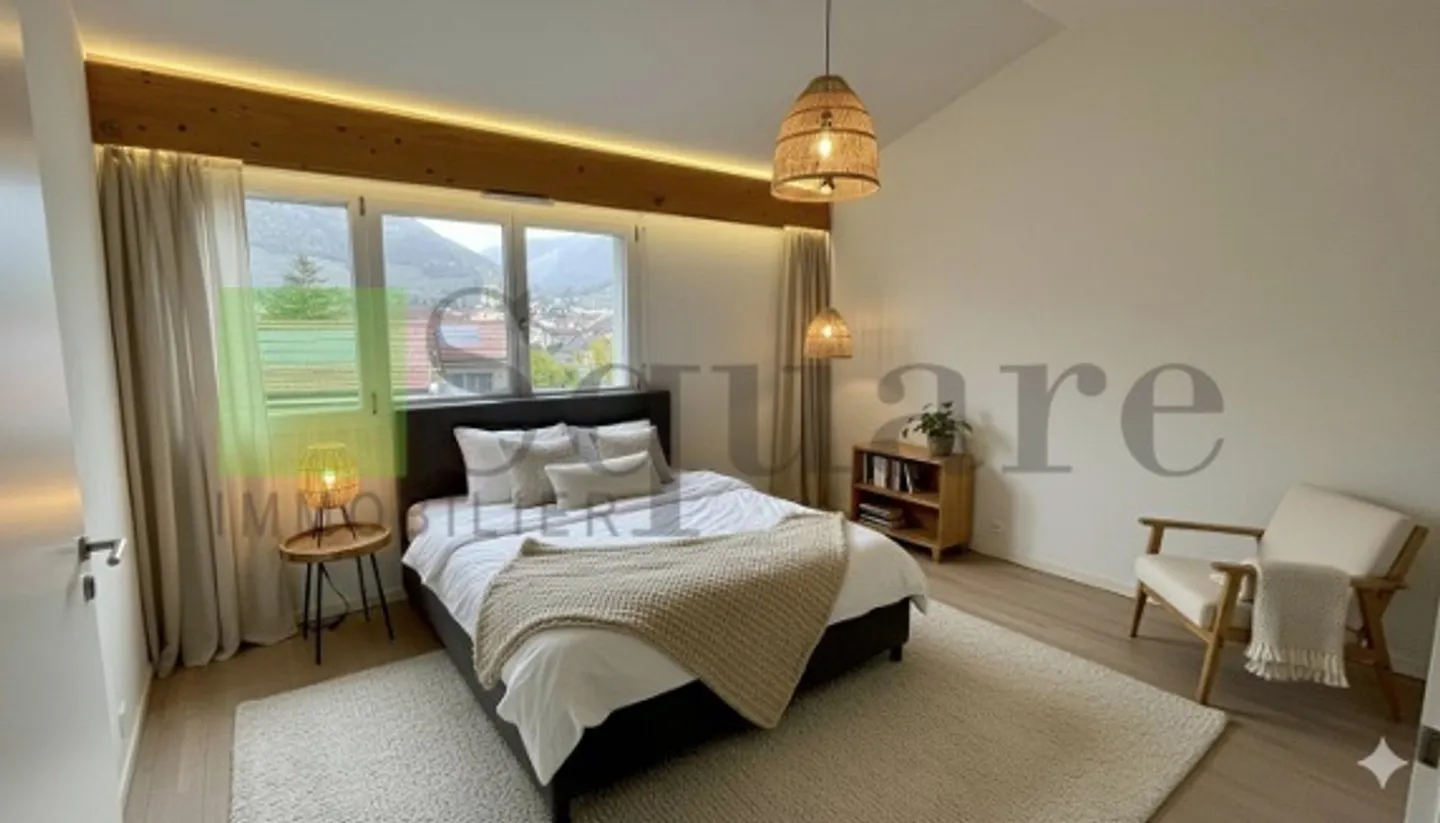 Magnifique appartement en attique de 4.5 pièces - terrasse panoramique - Photo 3 sur 6