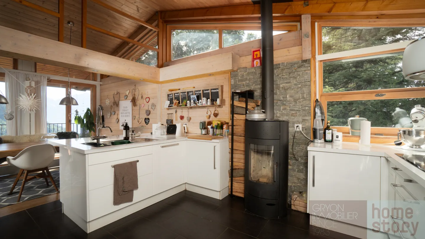 Rarità a Gryon - chalet ristrutturato, vista sulle Dents du Midi e grande giardino - Foto 8 di 13