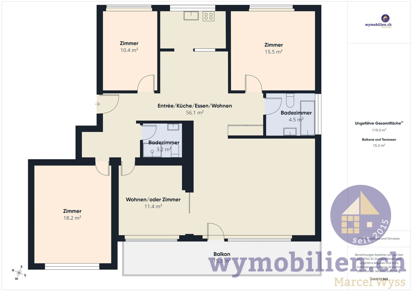 Apartment in a good location in Kirchberg - Photo 2 of 3