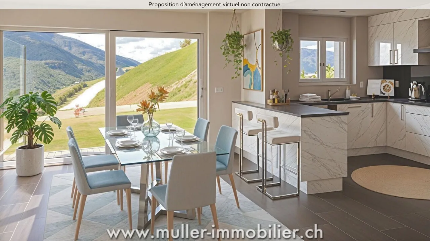 Stunning villa with breathtaking view, in the municipality of Mont-Noble - Photo 8 of 13