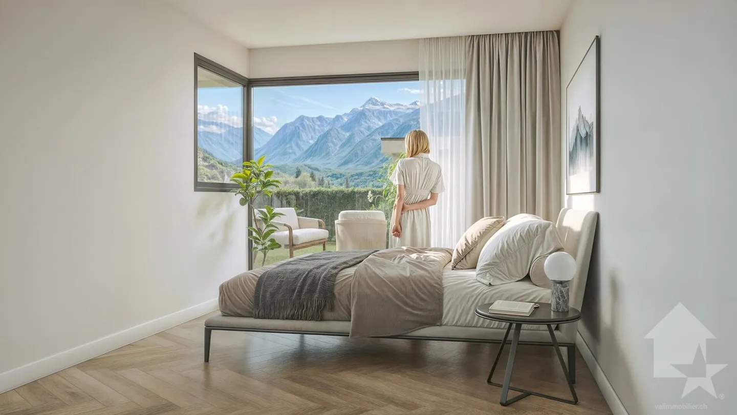 Architect-designed villa 4.5 rooms to be built on the heights of Conthey - Photo 5 of 10