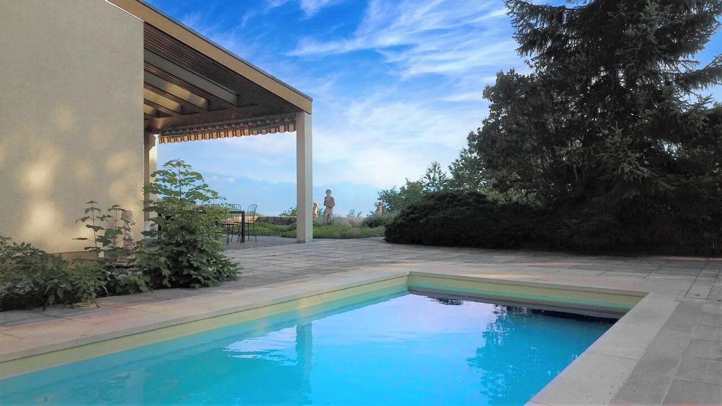 Architect-designed property with great privacy, stunning view of the lake, Lausanne - Photo 9 of 13